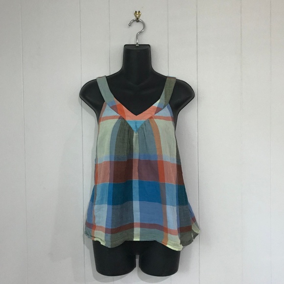 ANTHROPOLOGIE HD IN PARIS Plaid Top - Picture 2 of 7